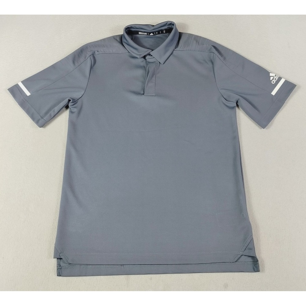 Adidas Climalite Team Iconic Coaches Polo Shirt Mens Small Gray Performance